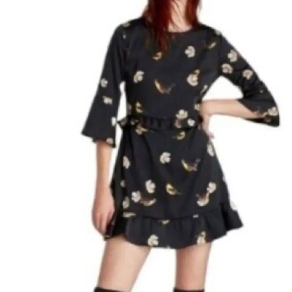 Zara mini dress with birds
